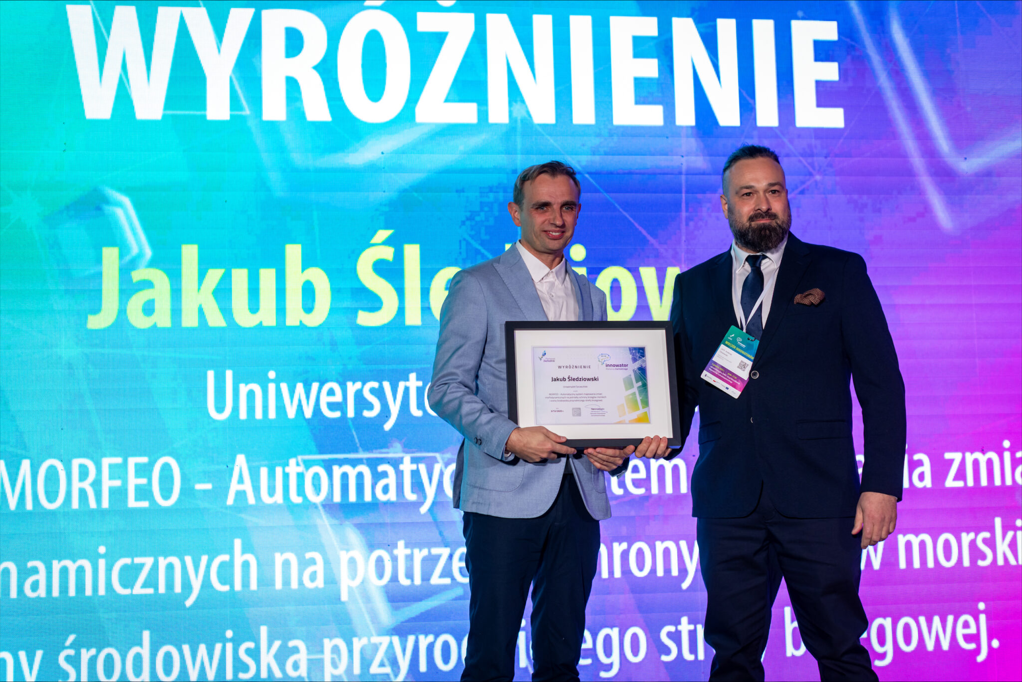 Wyróżnienie podczas Gali Innowacji dla Jakuba Śledziowskiego