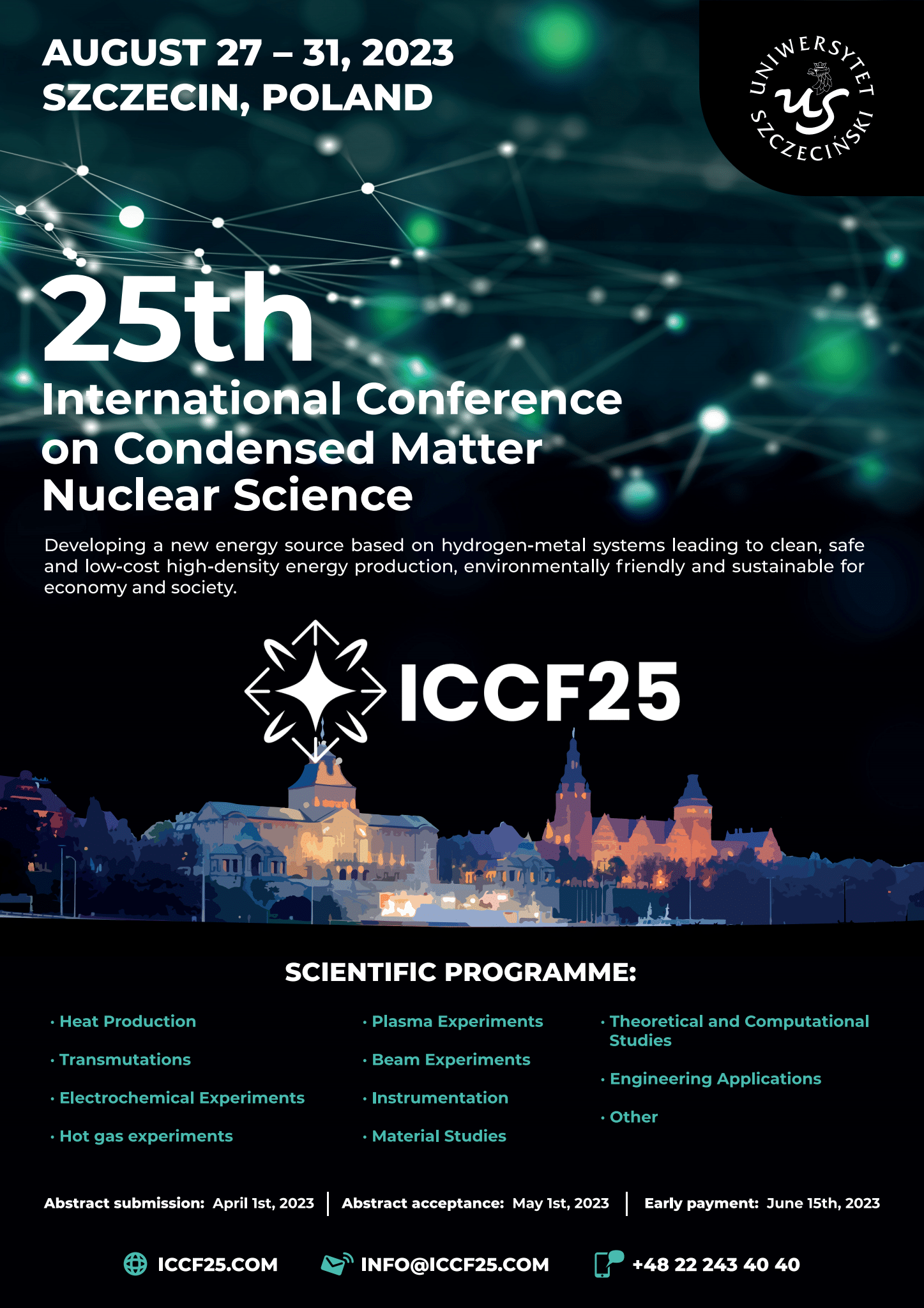 25th International Conference on Condensed Matter Nuclear Science