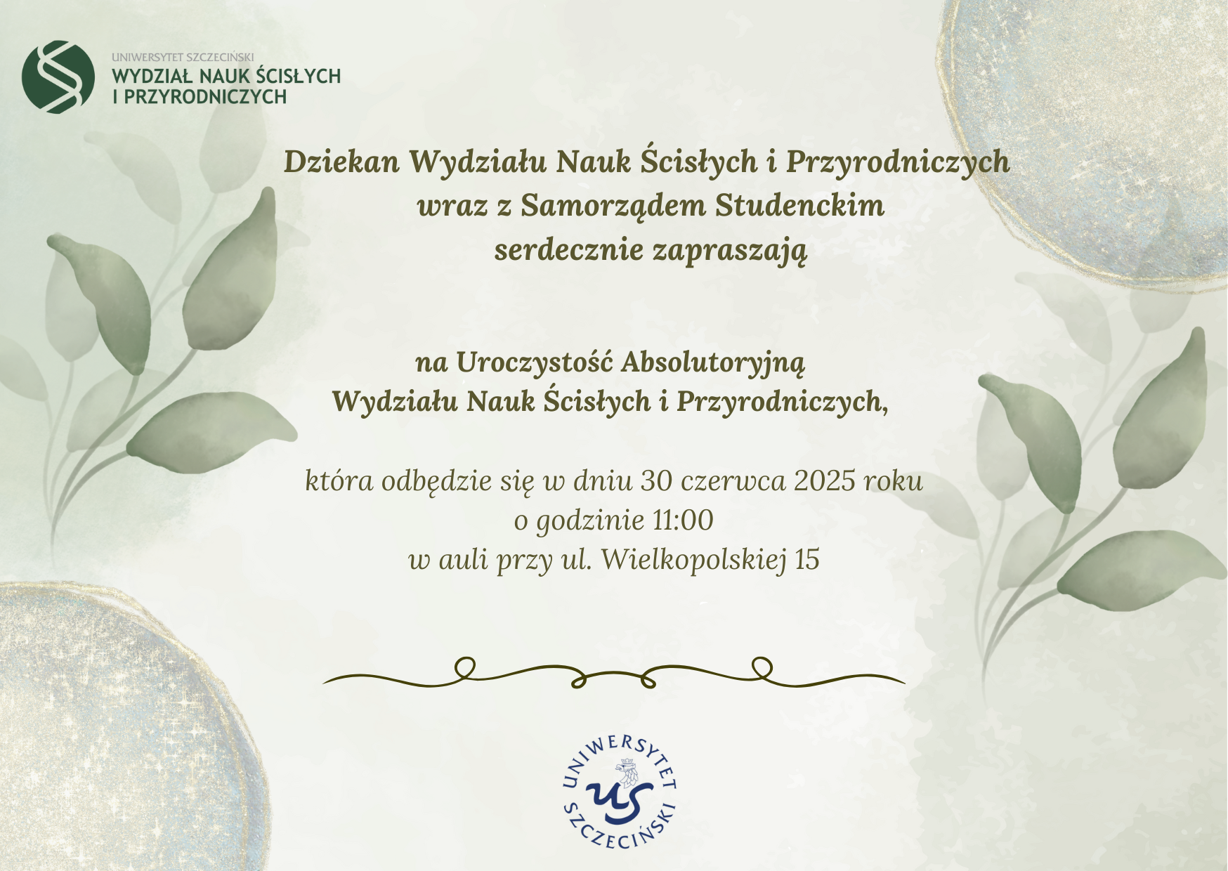 Absolutorium Wydziału Nauk Ścisłych i Przyrodniczych