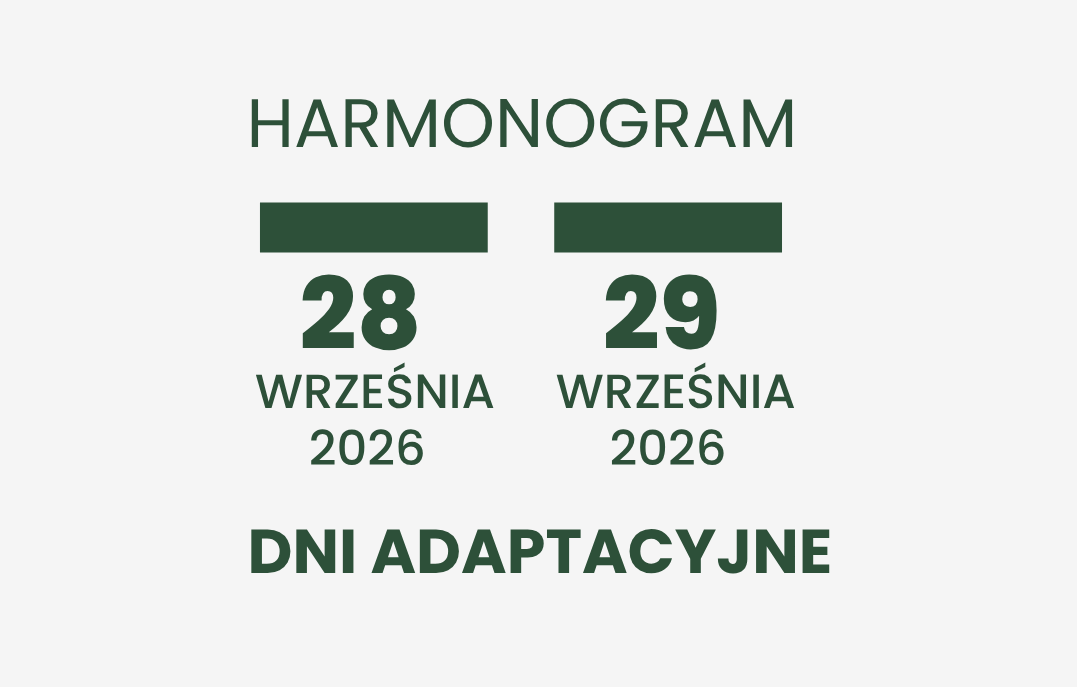 Harmonogram dni adaptacyjnych na Wydziale Nauk Ścisłych i Przyrodniczych