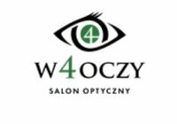 Logotyp Salonu Optycznego w 4 oczy - oko z liczbą 4 w środku